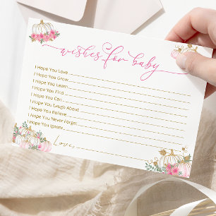 Carte Postale Baby shower rose Citrouille Wives for Baby Card