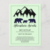 Baby shower Rustique Ours De Bois Par Courrier