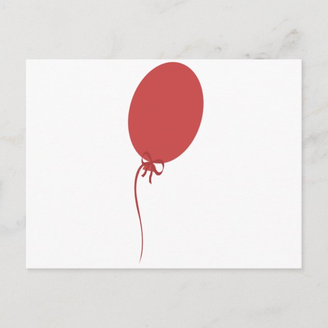 Carte Postale Baby shower Saint Valentin Rouge Ballons coeur Bow (Devant)