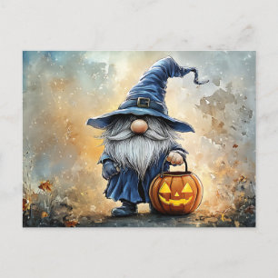 Carte Postale Bac d'Halloween ou Gnome de traitement