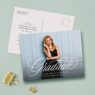 Carte Postale Baccalauréat en écriture simple et élégante
