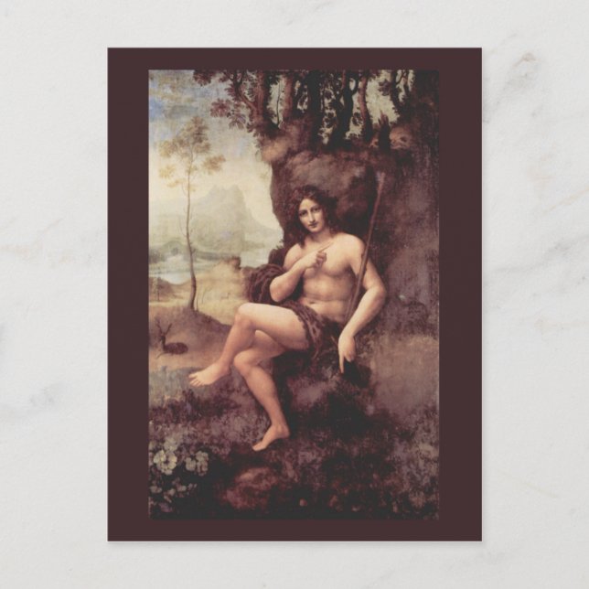 Carte Postale Bacchus par Leonardo da Vinci (Devant)
