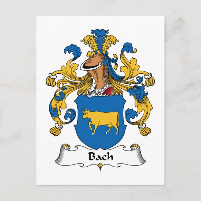 Carte Postale Bach Family Crest (Devant)