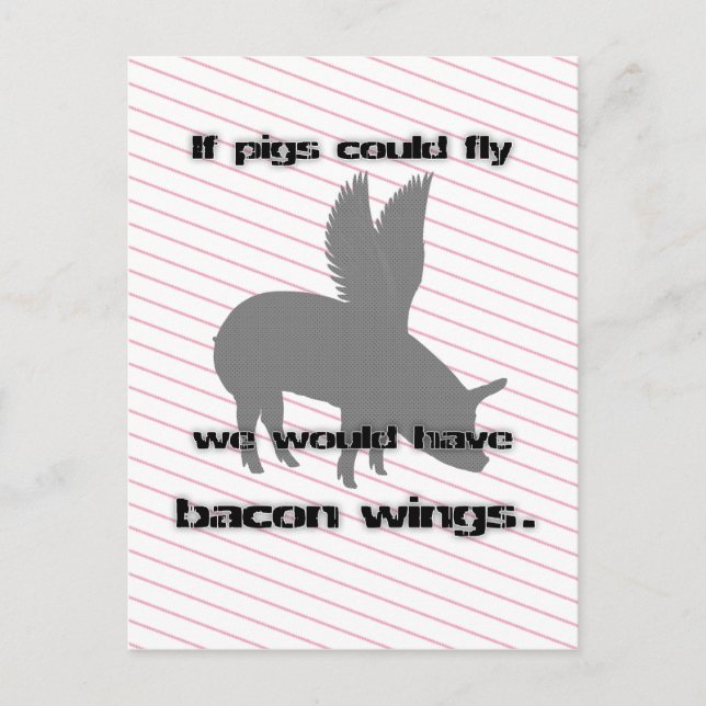 Carte Postale bacon (Devant)