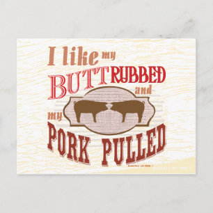 Carte Postale Bacon Butt Porc rouillé pulvérisé