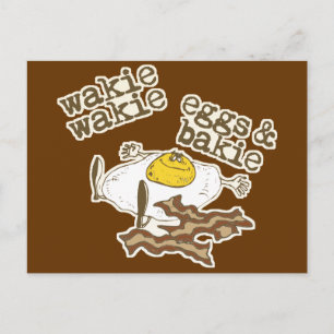 Carte Postale Bacon et oeufs amusants
