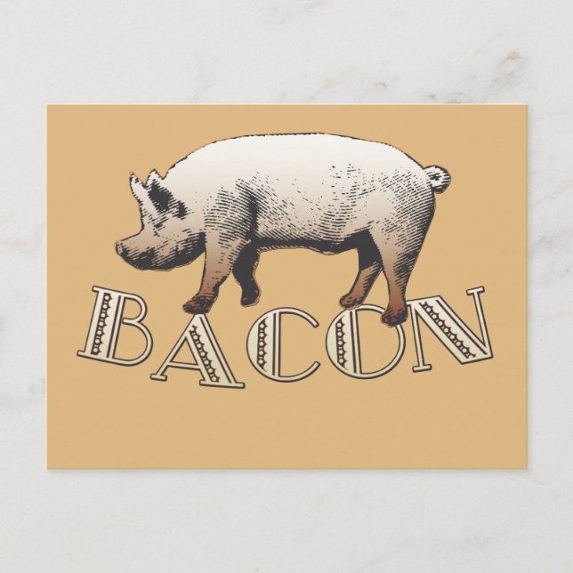 Carte Postale Bacon LOVE (Devant)