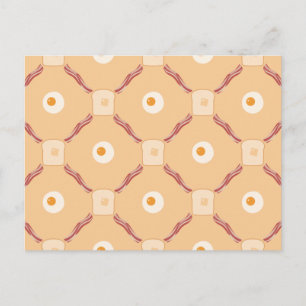 Carte Postale Bacon, oeufs et toast