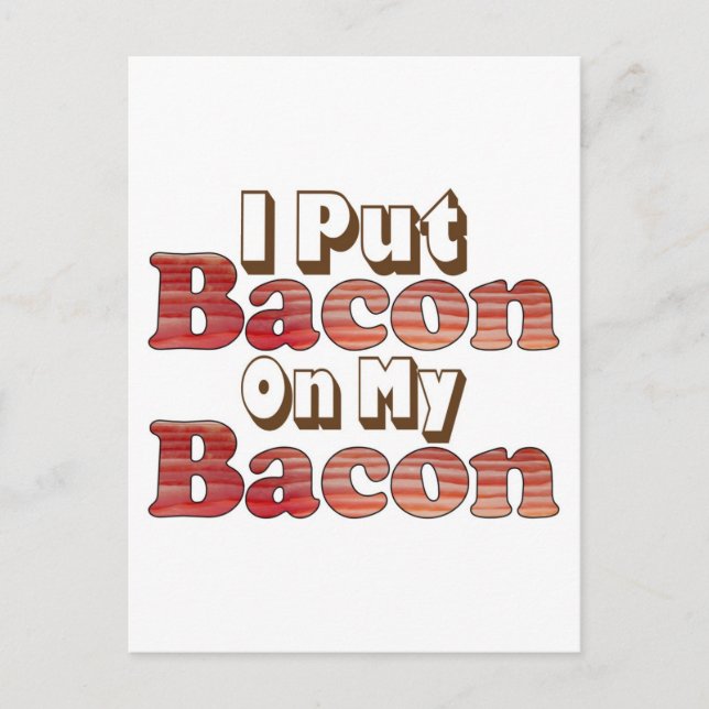 Carte Postale Bacon sur Bacon (Devant)