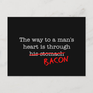 Carte Postale Bacon Way to a Man's Heart