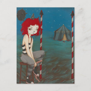 Carte Postale Bad Clown goth horreur