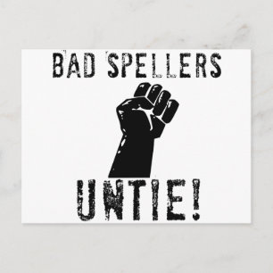 Carte Postale Bad Spellers UNTIE ! !