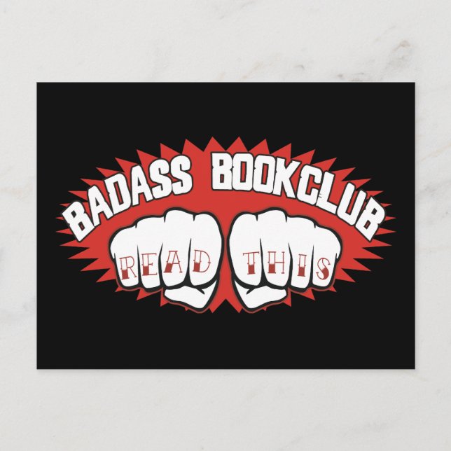 Carte Postale Badass Bookclub (Devant)
