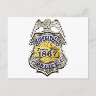 Carte Postale Badge de police Minneapolis Minnesota