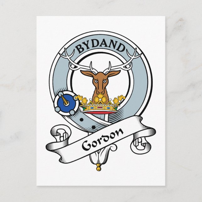 Carte Postale Badge du clan Gordon (Devant)