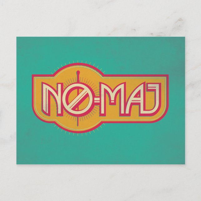 Carte Postale Badge rouge et jaune NO-MAJ™ (Devant)