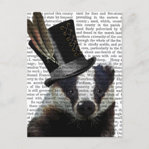 Carte Postale Badger de Steampunk dans le chapeau supérieur
