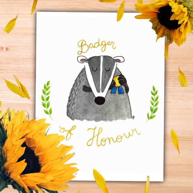 Carte postale Badger of Honor par Nicole Janes (Créateur téléchargé)