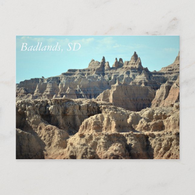 Carte Postale Badlands, Dakota du Sud (Devant)