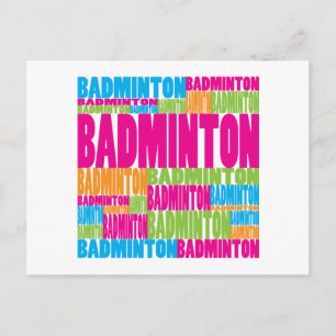 Carte Postale Badminton coloré