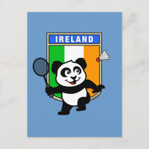 Carte Postale Badminton Irlande Panda