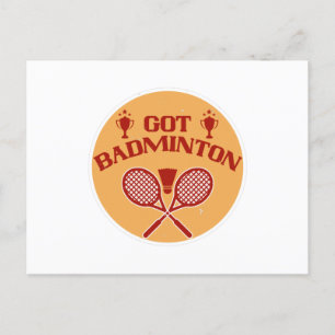 Carte Postale Badminton - J'ai reçu Badminton
