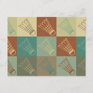 Carte Postale Badminton Pop Art