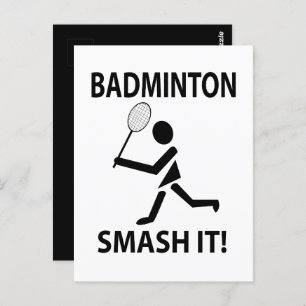 Carte Postale Badminton Smash It Sports Badminton