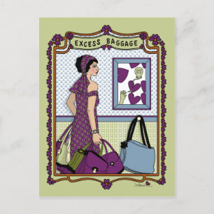 Carte postale Bagages_A_ excédentaire
