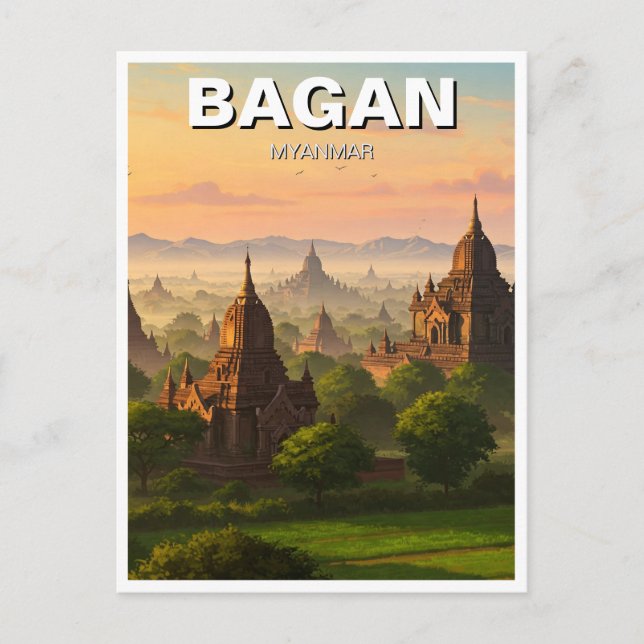 Carte Postale Bagan Myanmar Travel (Devant)