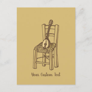 Carte Postale Baglama sur chaise