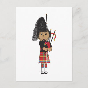 Carte Postale Bagpiper