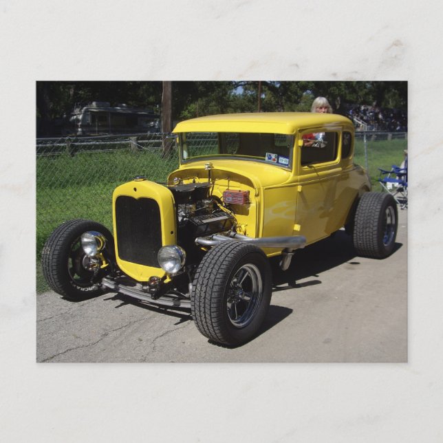 Carte Postale Baguette chaude jaune (Devant)