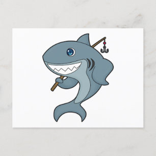 Carte Postale Baguette de pêche du requin