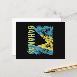 Carte Postale Bahamas Flag Distressed