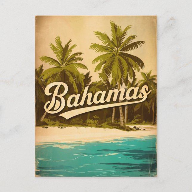 Carte Postale Bahamas Vintage (Devant)