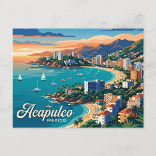 Carte Postale Baie d'Acapulco Mexique