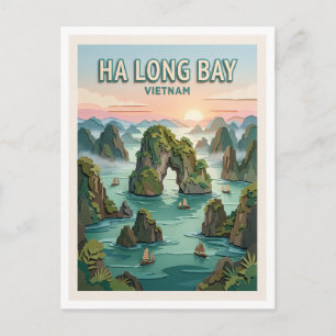 Carte Postale Baie d'Along Viêt Nam