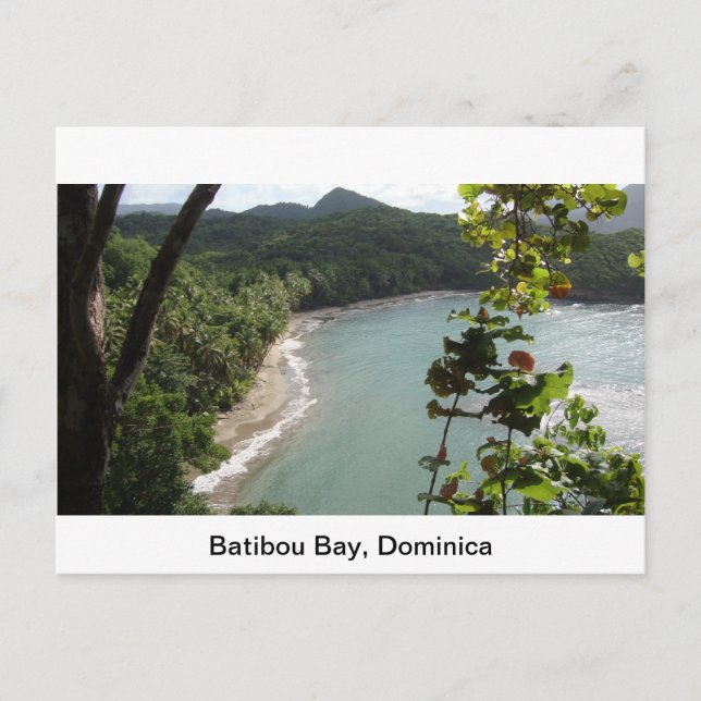 Carte Postale Baie de Batibou, Dominique (Devant)