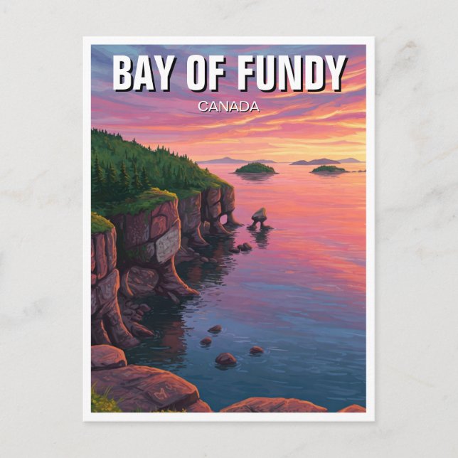 Carte Postale Baie de Fundy Nouvelle-Écosse Canada (Devant)