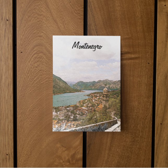 Carte Postale Baie de Kotor (beautiful montenegro scenery postcard)