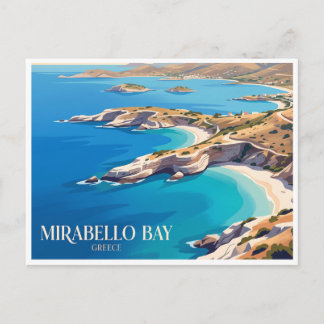 Carte Postale Baie de Mirabello Agios Nikolaos Grèce