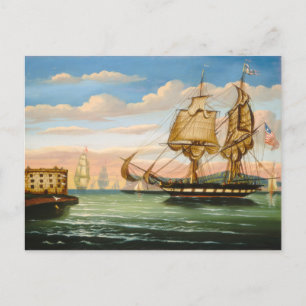 Carte Postale Baie de New York, coucher du soleil