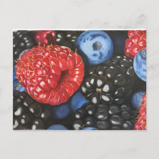 Carte Postale Baies dessinées au crayon de couleur
