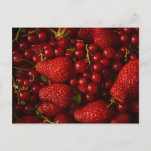 Carte Postale Baies rouges et fraises