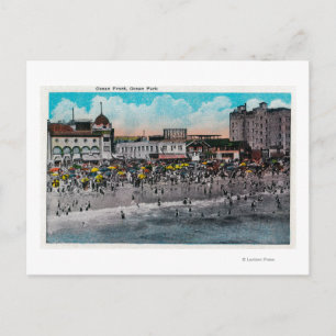 Carte Postale Baignade en bord de mer, Parc Océanique
