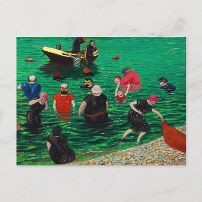 Carte Postale Baigneurs à Etretat, 1899 par Felix Vallotton (Devant)