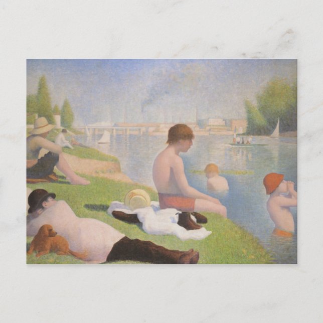 Carte Postale Baignoires à Asnières par Georges Seurat (Devant)
