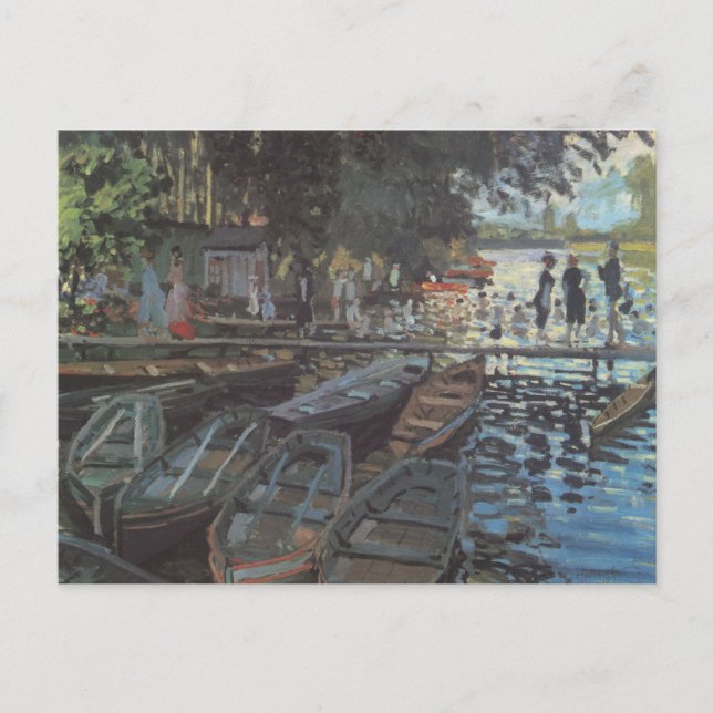 Carte Postale Baignoires à La Grenouillère par Claude Monet (Devant)