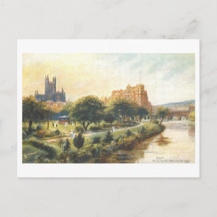 Carte Postale Bain antique depuis le pont de North Parade